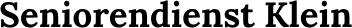 Seniorendienst Klein – Logo