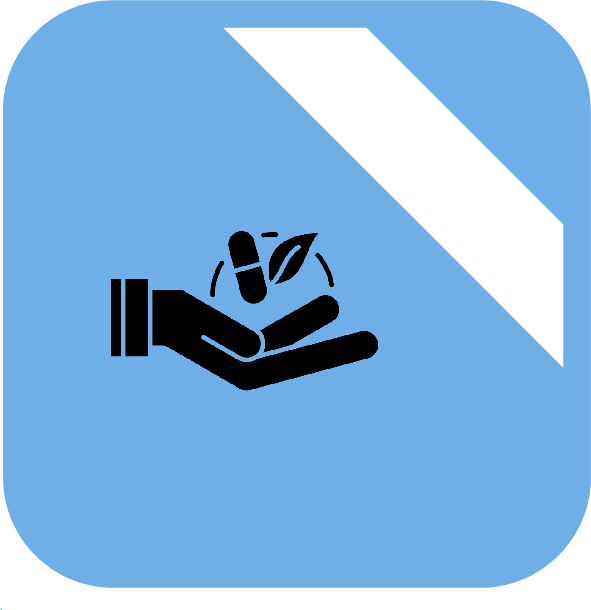 Naturschutzsymbol auf Hand
